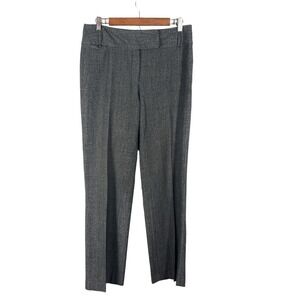 RAFAELLA DRESS SLACK PANTS PLEATED FRONT STRAIGHT LEG HERRINGBONE BLACK SIZE‎ 10